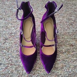 Marc Fisher Purple Velvet Heels